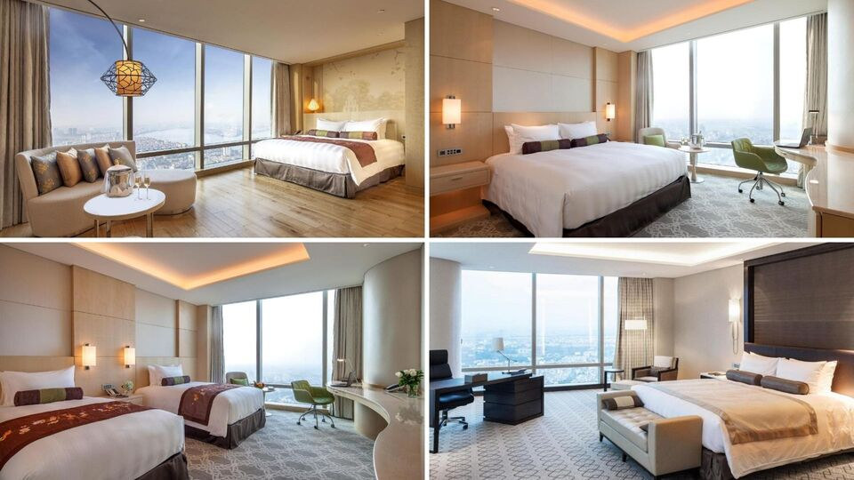 Nằm trên tầng cao của tòa nhà Lotte Center nên khách sạn sở hữu chiếc view "bắt mây" độc đáo